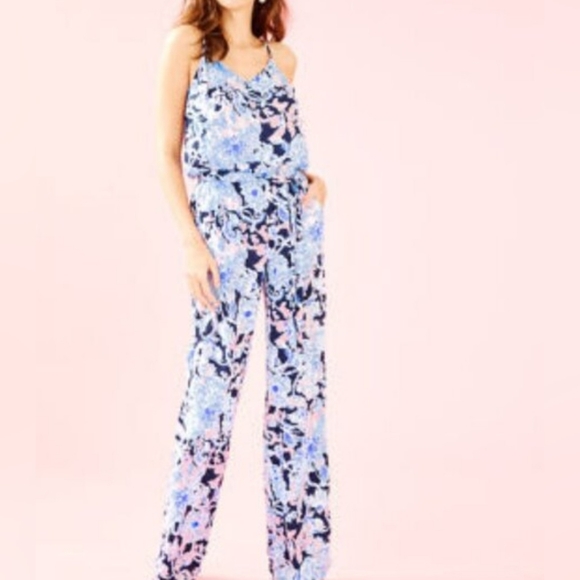 Lilly Pulitzer Pants - LILLY PULITZER, Pim Floral Jumpsuit. Size XXS